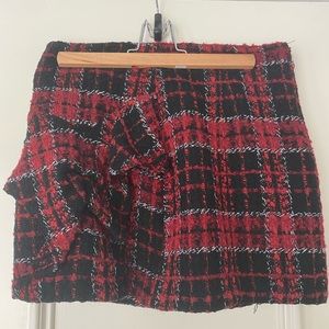 Zara plaid mini skirt